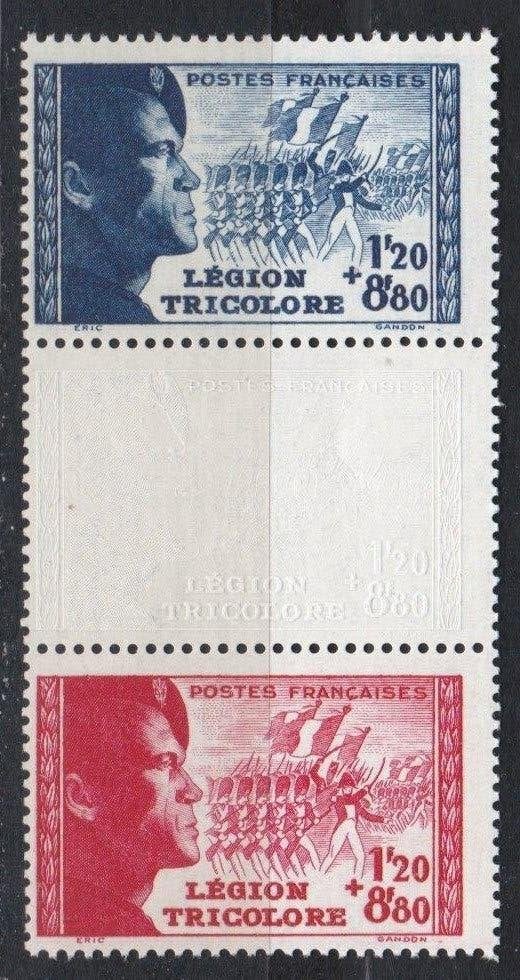 France 1942 n 565 - 566 ** groupes, Envoi, Non oblitéré