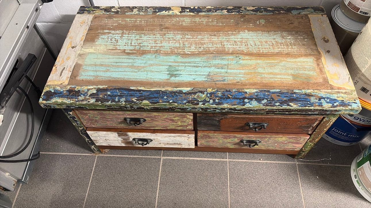 Armoire en bois de bateau recyclé Bali, Antiquités & Art, Enlèvement