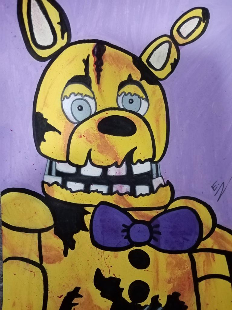 Zelfgemaakte tekening - Springtrap