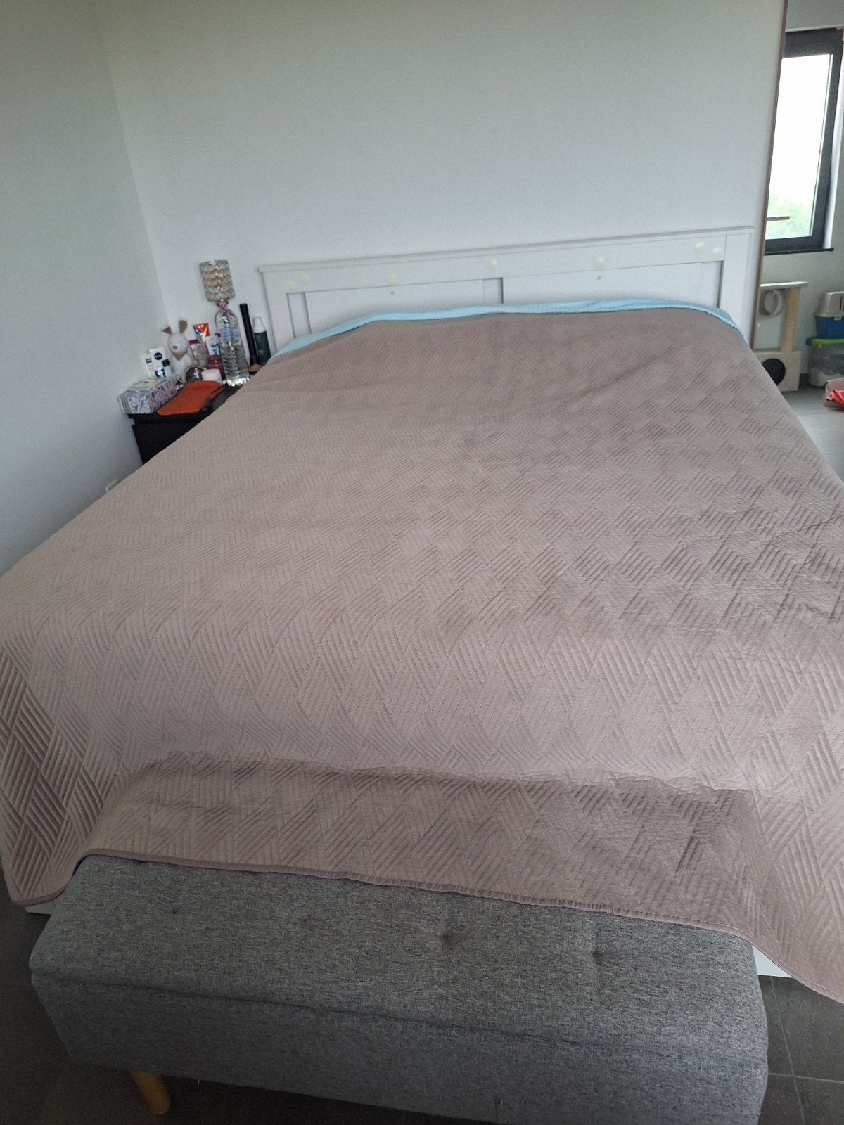 Bed en matras nieuw in plastiek 160x200, Enlèvement