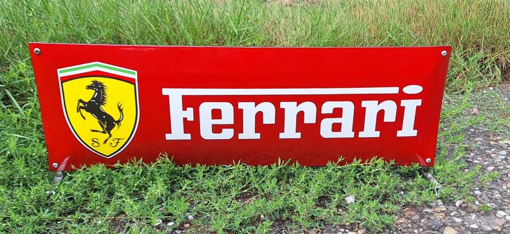 Mooi nieuw emaille Ferrari bord., Verzamelen, Merken en Reclamevoorwerpen, Zo goed als nieuw, Reclamebord, Ophalen of Verzenden