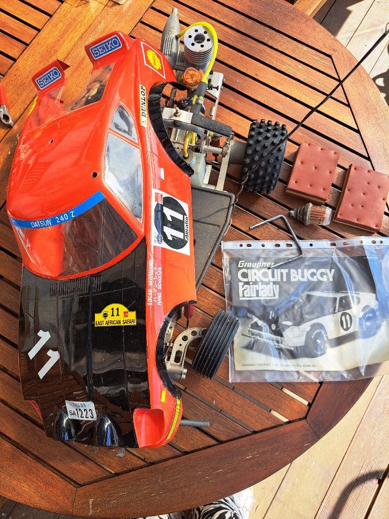 Buggy RC vintage Graupner Circuit 20 Datsun 240Z  1:8, Enlèvement ou Envoi, Échelle 1:8, Voiture off road, Utilisé