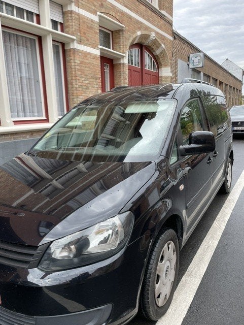 vw caddy combi, Auto's, Volkswagen, Voorwielaandrijving, Stof, Caddy Combi, Zwart