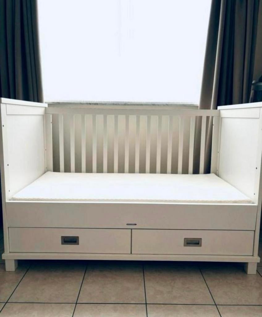 Kidsmill Shakery babybed 70140 cm – nieuwstaat + matras etc, Neuf, Matelas, 70 à 85 cm, Enlèvement