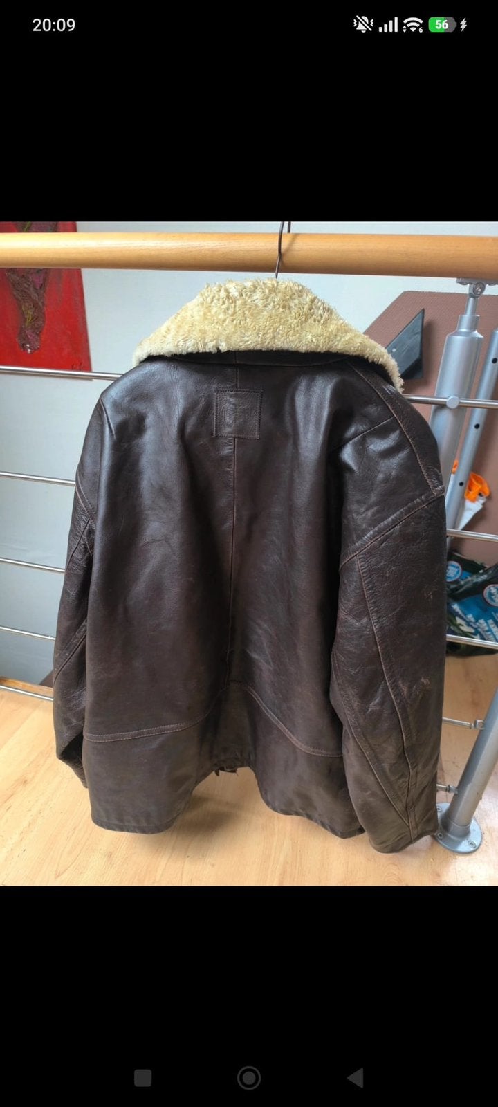 Veste aviator, Vêtements | Hommes, Enlèvement ou Envoi, Porté, Taille 52/54 (L), Brun