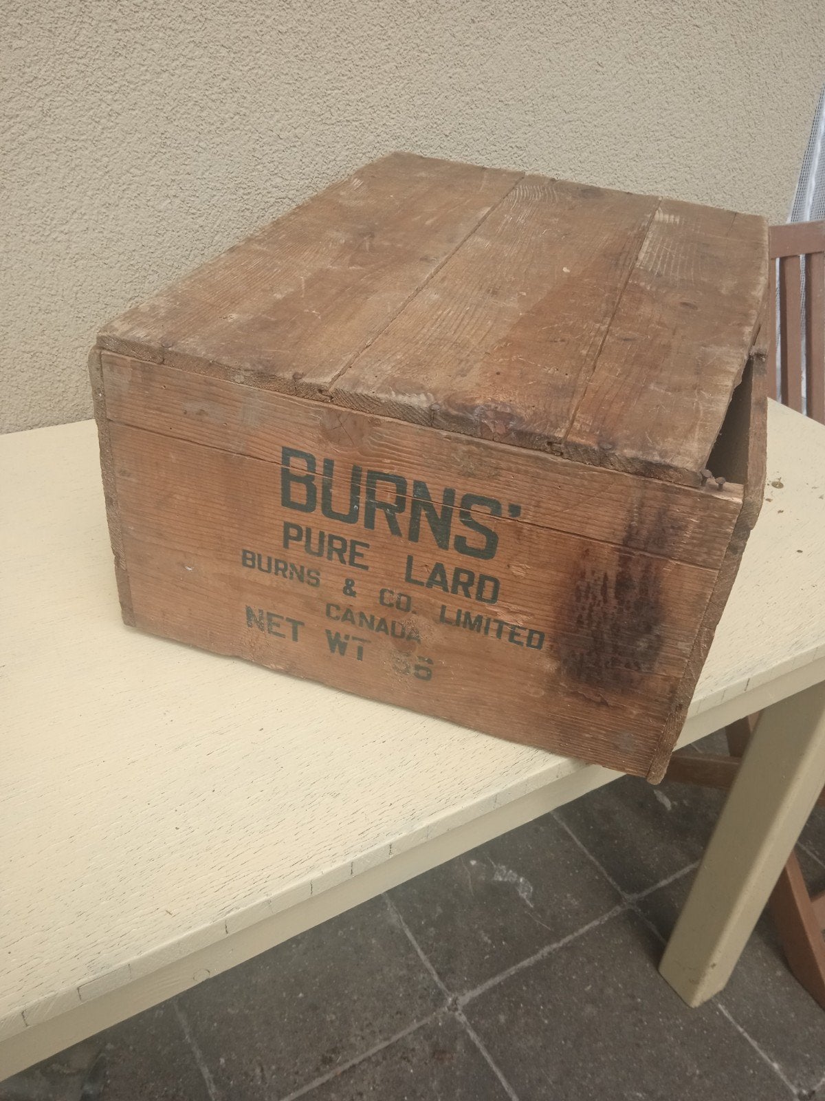 Caisse de ration WW2 de la firme Burns & Co, Marine