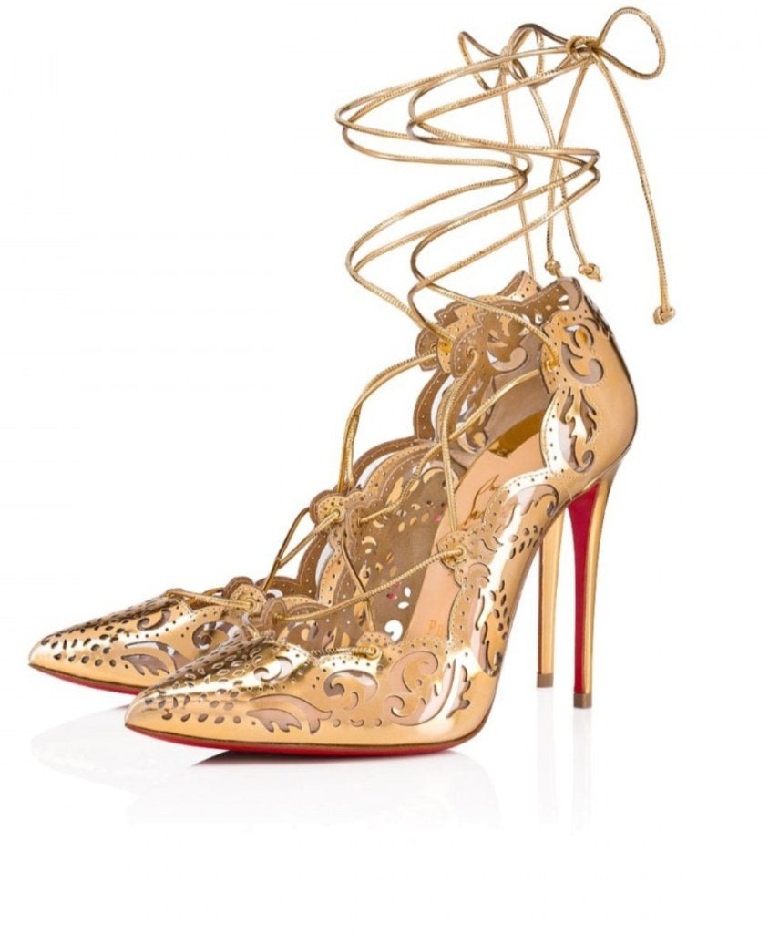 Louboutin impera goud 38, Ophalen, Pumps, Overige kleuren, Christian louboutin