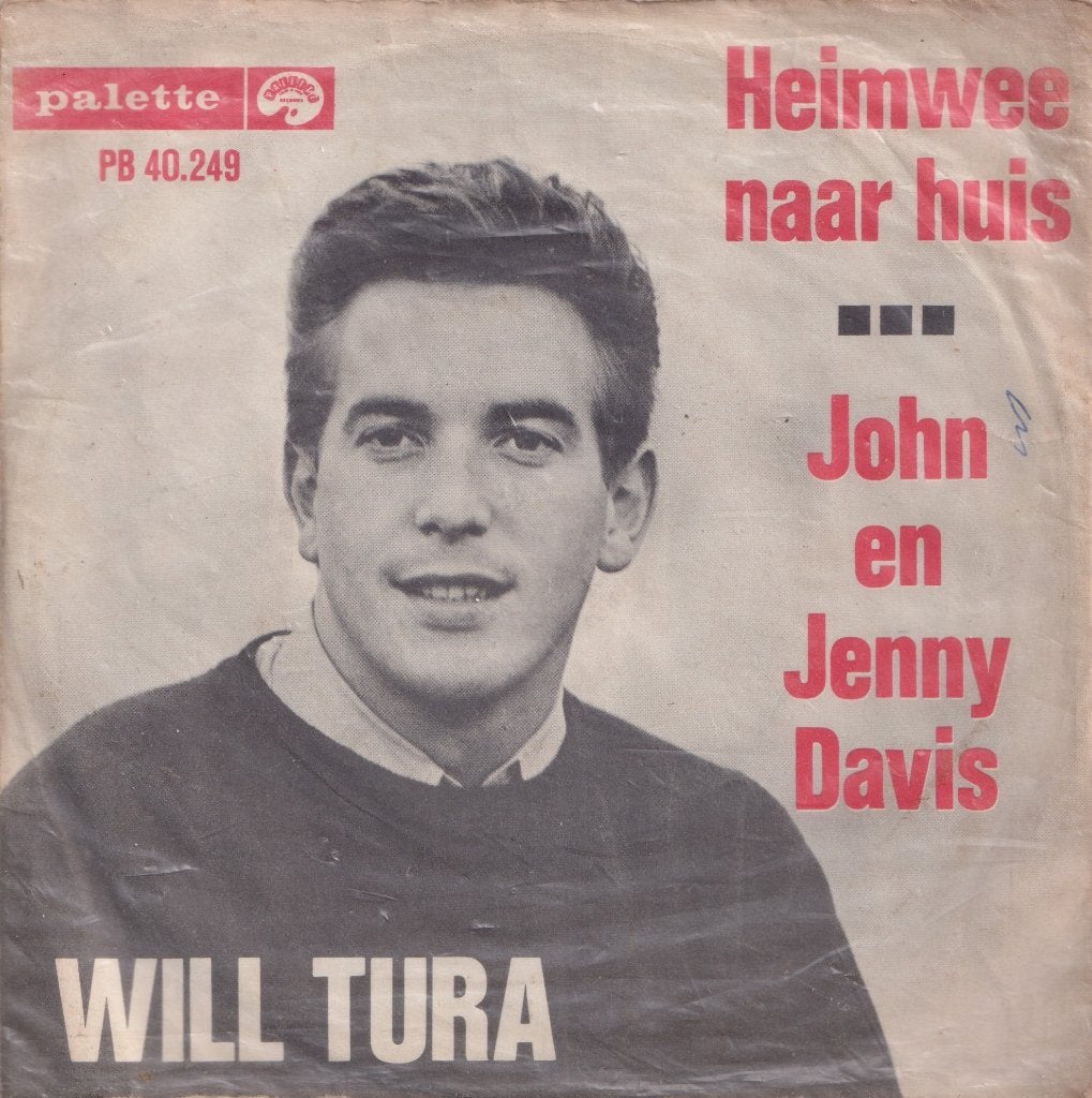Will Tura – Heimwee naar huis / John en Jenny Davis - Single, Ophalen of Verzenden, Gebruikt, 7 inch, Nederlandstalig
