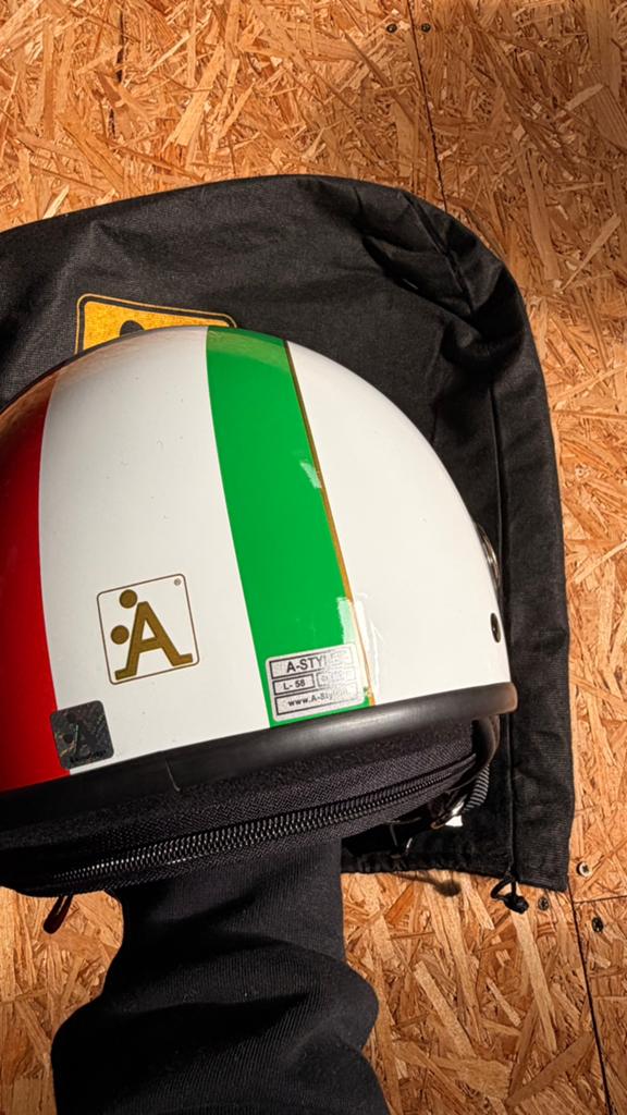 ️ Casque jet A-Style Italia - Taille L, Enlèvement, Comme neuf