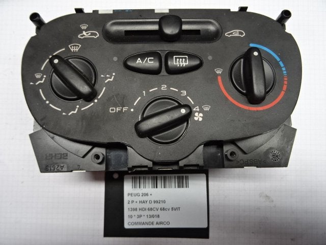 BEDIENINGSPANEEL AIRCO Peugeot 206+ (2L / M) (99210), Gebruikt, Peugeot