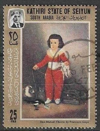 Kathiri-Seiyun 1967 - Yvert 112 - Francisco Goya (ST), Envoi, Affranchi