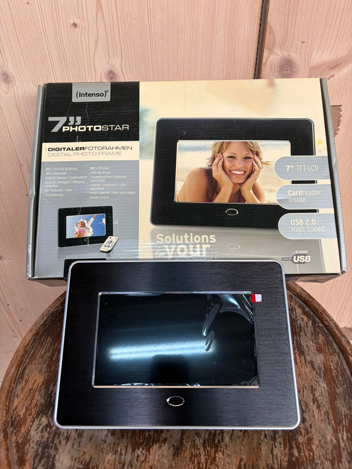 Intenso photostar 7, Audio, Tv en Foto, Foto | Digitale fotokaders, Ophalen of Verzenden, Zo goed als nieuw, Kleiner dan 8 inch