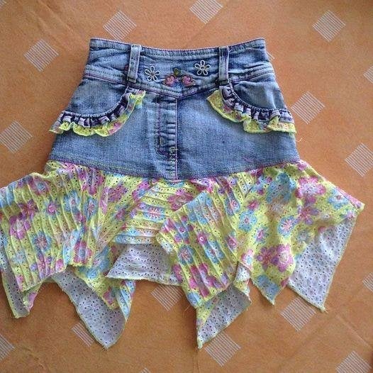 Jupe jeans pour fille de 6 ans., Enlèvement ou Envoi, Comme neuf, Fille, Robe ou Jupe