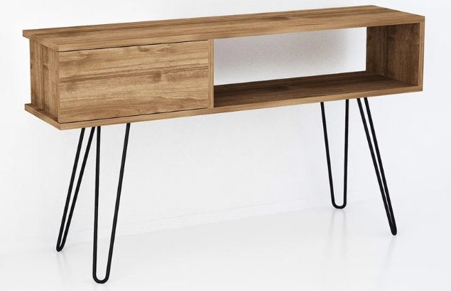 TV Meubel walnoothout look, Huis en Inrichting, Kasten |Televisiemeubels, Ophalen, Walnoot hout look, 100 tot 150 cm, Zo goed als nieuw