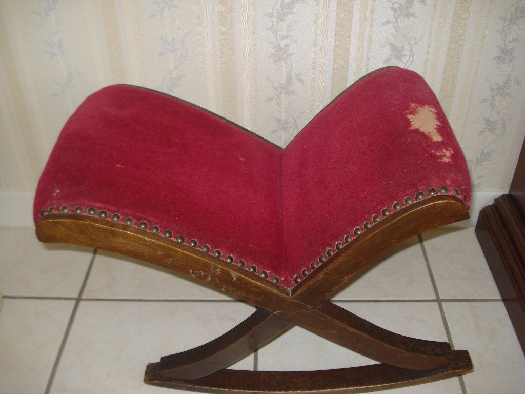 Vintage voetenbankje, Huis en Inrichting, Ophalen, Stof