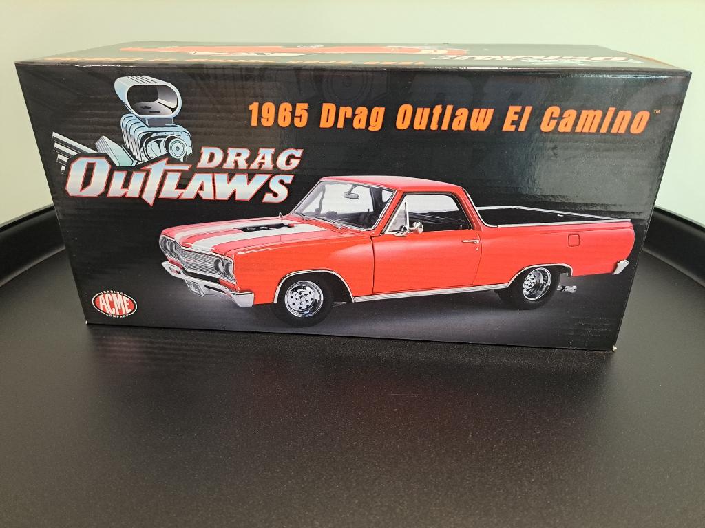 1:18 ACME 1965 Drag Outlaws Chevrolet El Camino, Hobby en Vrije tijd, Modelauto's | 1:18, Ophalen of Verzenden, Nieuw, Auto, Overige merken