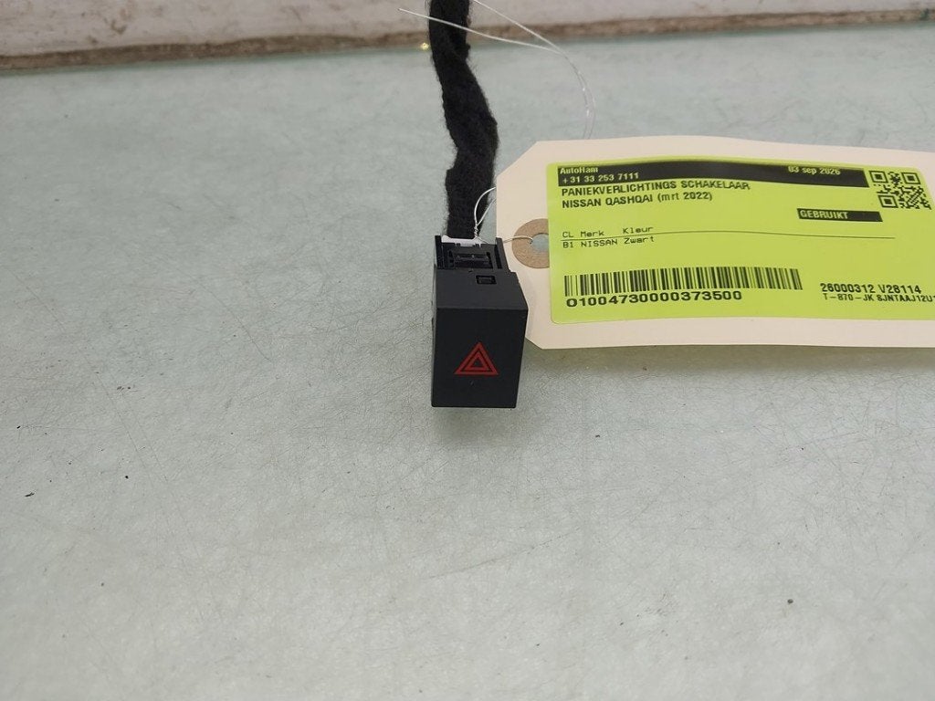 ALARMLICHTEN SCHAKELAAR Nissan Qashqai (J12) (|252906RA0A|), Auto-onderdelen, Gebruikt, Germany@nissan-services.eu, Kronenweg 38
50389  Wesseling, DE