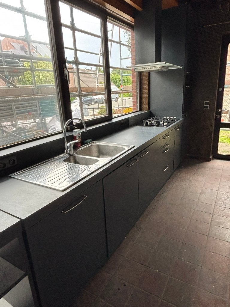 Complete keuken antraciet (Siemens/Küppersbusch toestellen), Synthétique, Autres couleurs, Enlèvement, Cuisine à mur double