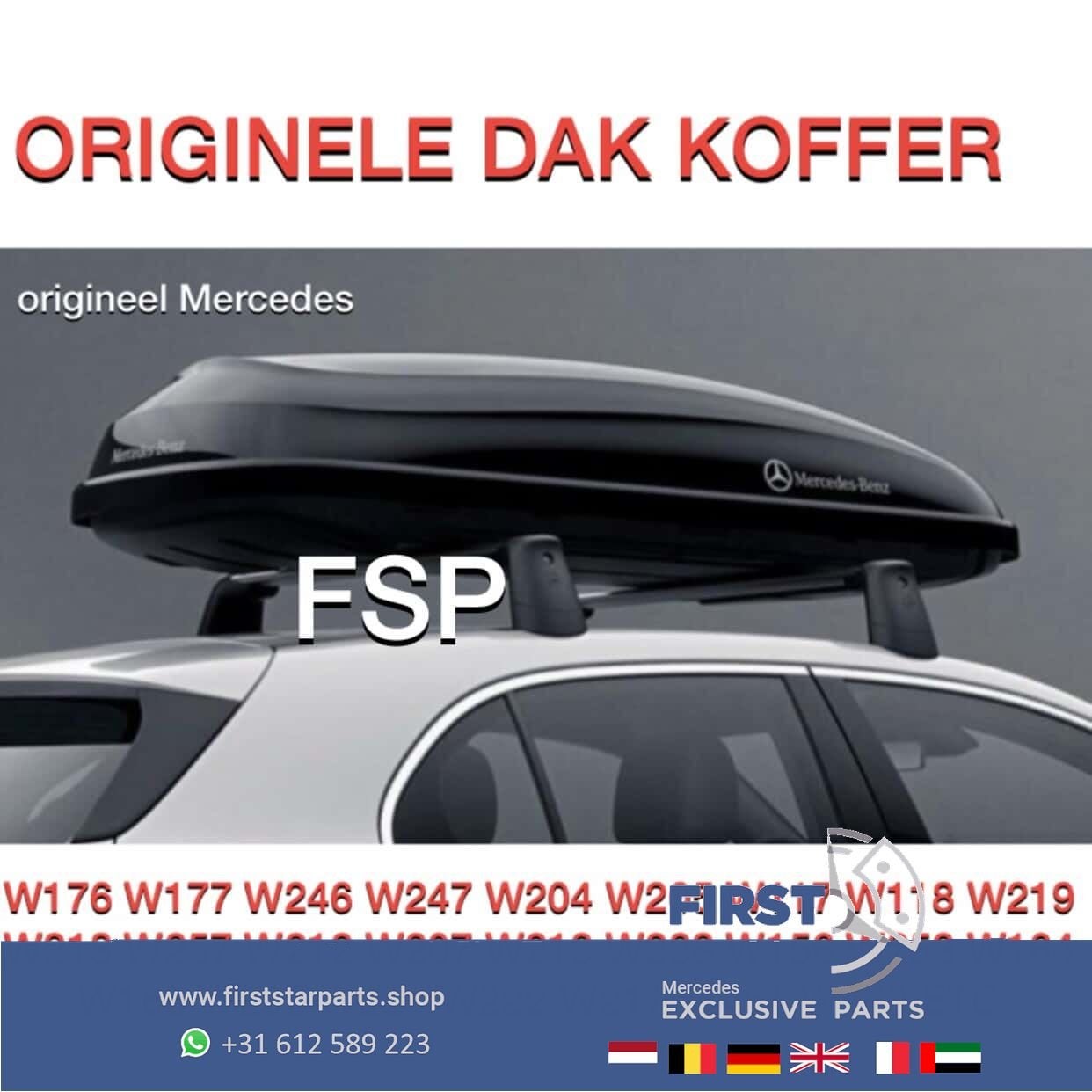 A0008400300 Mercedes SKIBOX DAKKOFFER ORIGINEEL A B C CLA CL, Autos : Divers, Coffres de toit, -, Utilisé, -, -