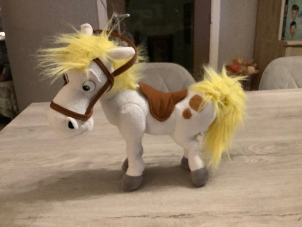 Lucky Luke Jolly Jumper pluche character (26x34 cm), Ophalen of Verzenden, Overige figuren, Zo goed als nieuw, Beeldje of Figuurtje