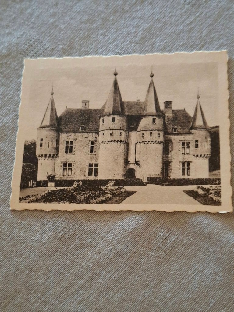 Prentje/Chromo : Spontin / Het kasteel, Enlèvement ou Envoi, Gravure, Utilisé, 1940 à 1960