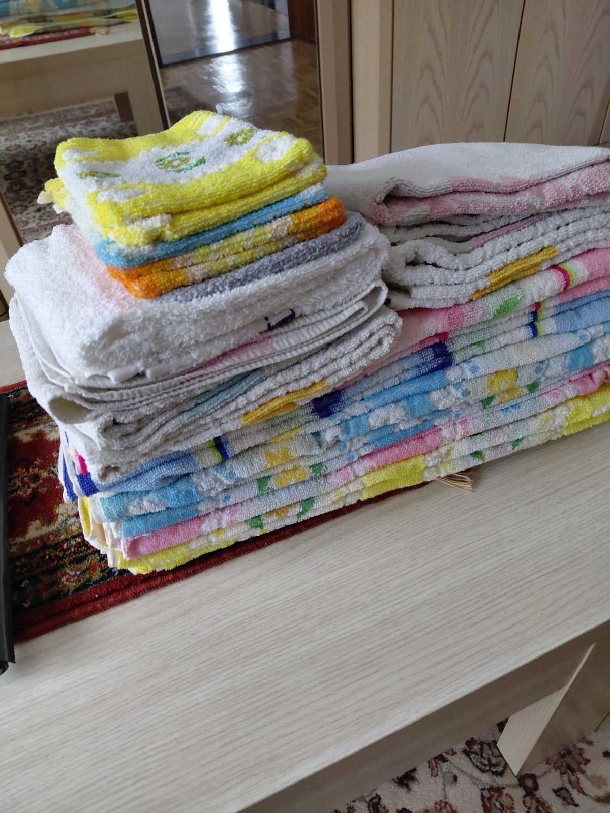 handdoeken en washandjes, Ophalen