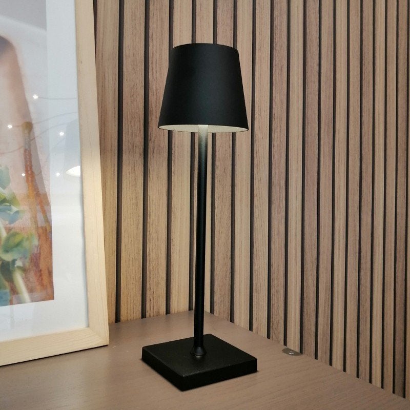 USB Oplaadbare tafellamp goud-zwart-wit - touch dimmer, Ophalen of Verzenden, Nieuw