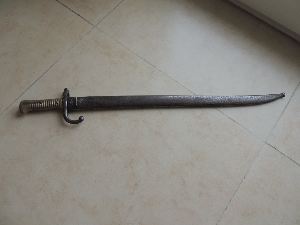 zeldzame sabelbajonet Chassepot 1866 van Duitse makelij, Ophalen of Verzenden