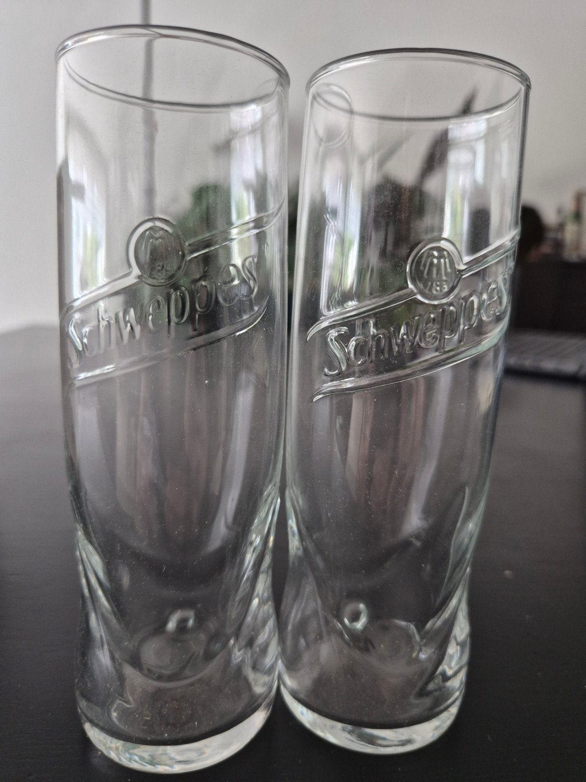2 Schweppes glazen, Collections, Verres & Petits Verres, Enlèvement ou Envoi