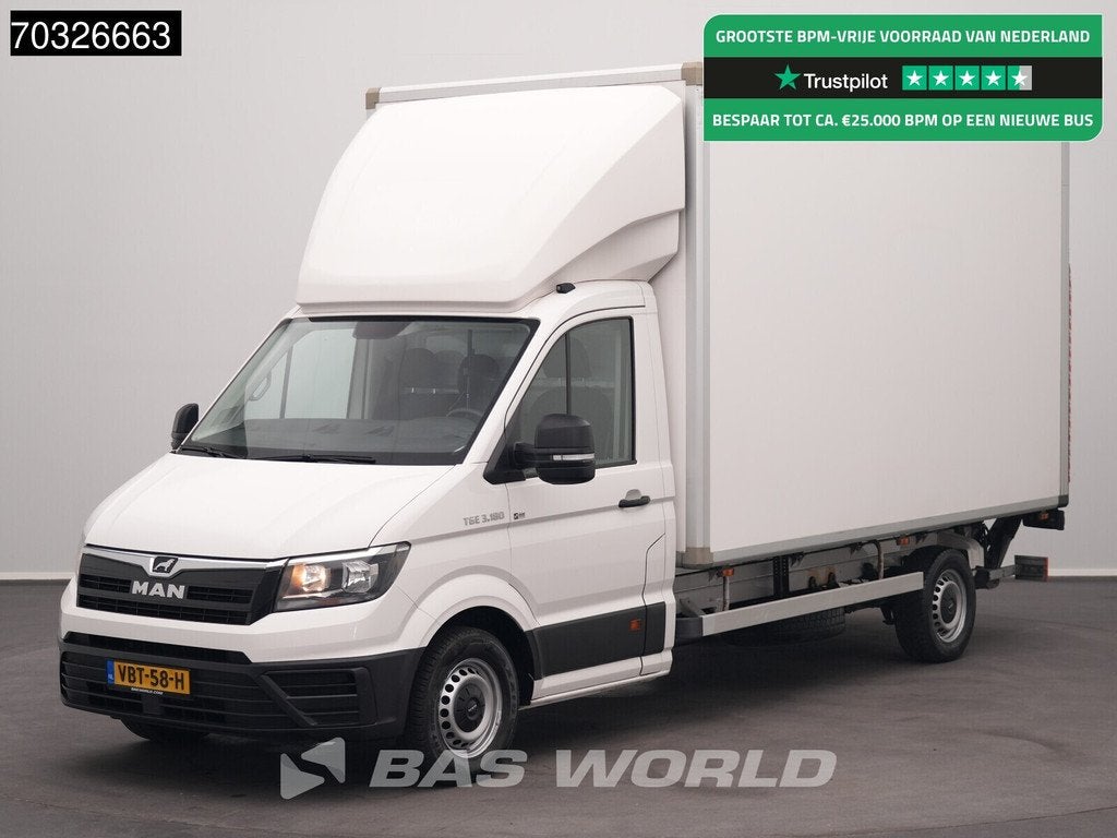 MAN TGE 3.180 Automaat Laadklep 180PK Bakwagen Navi Airco Cr, Autos, Camionnettes & Utilitaires, 177 ch, Achat, Euro 6, Entreprise