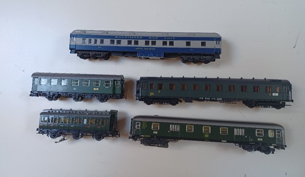 MARKLIN lot de 4 voitures, Analogique, Courant alternatif, Wagon, Utilisé