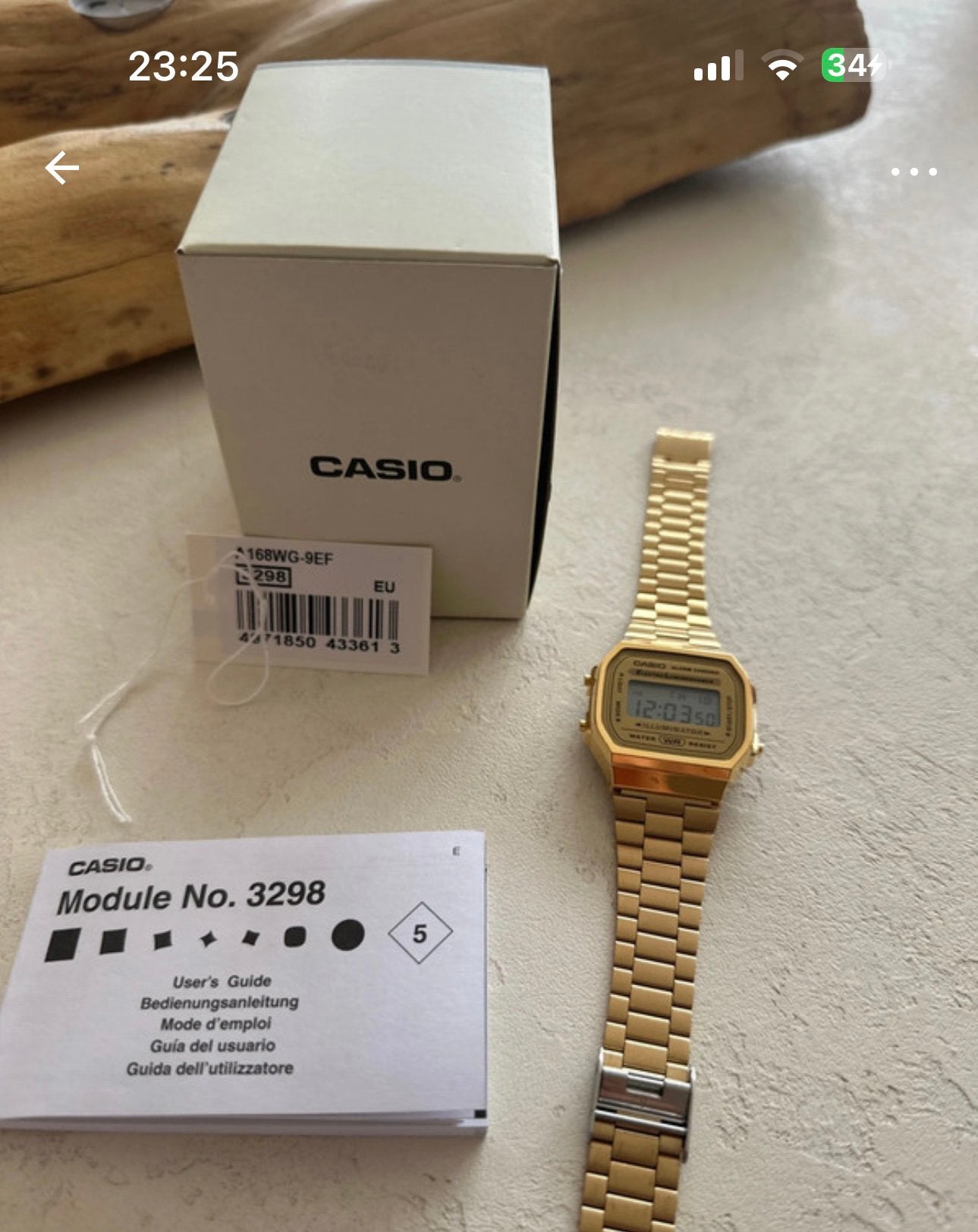 Casio horloge, Bijoux, Sacs & Beauté, Autres marques, Enlèvement ou Envoi, Or, Or