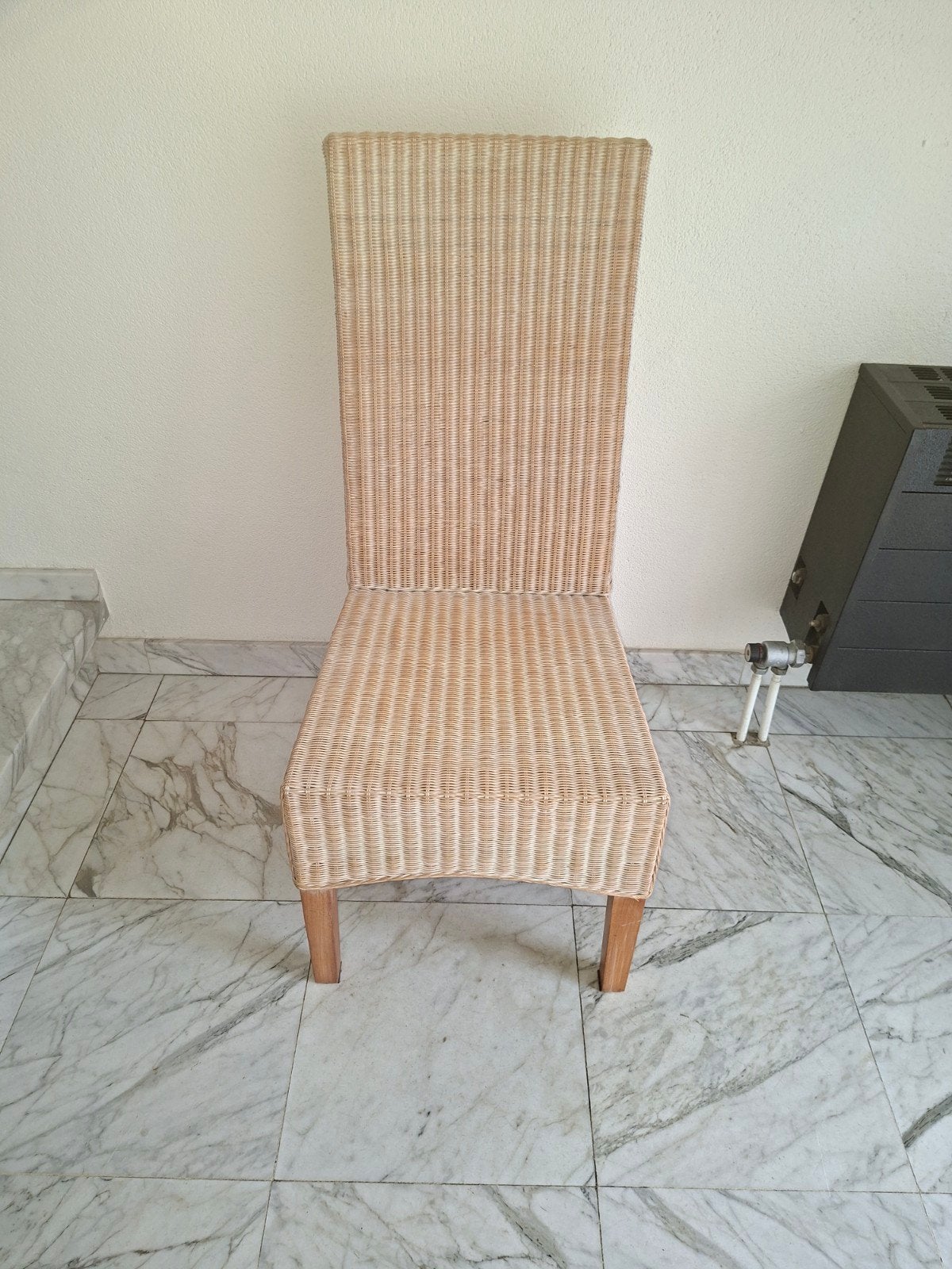 rotan stoelen van Luigi in gebroken wit, Huis en Inrichting, Stoelen, Ophalen, Gebruikt, Wit, Riet of Rotan