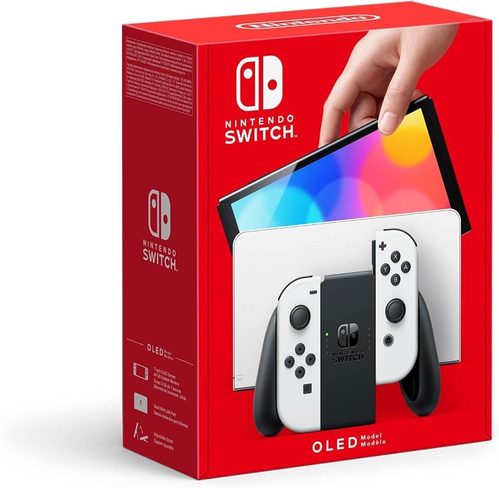 Neuf -  Nintendo Switch OLED - manettes + docking Blanches, Consoles de jeu & Jeux vidéo, Enlèvement ou Envoi, Neuf, Switch OLED