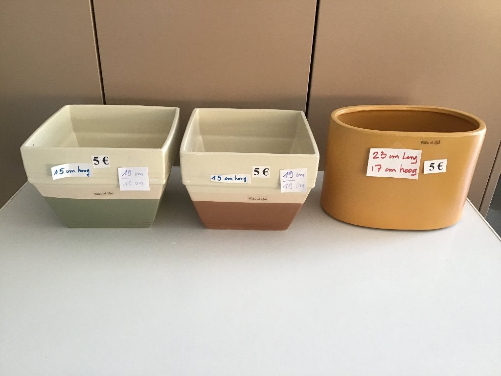 6 mooie bloempotten aan 5 euro per stuk, Tuin en Terras, Ophalen of Verzenden, Zo goed als nieuw