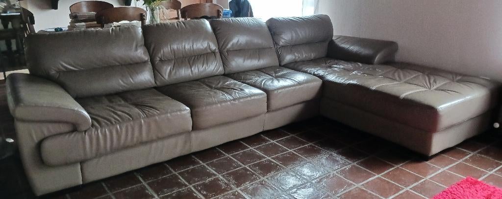Hoekbank lederen, Huis en Inrichting, Zetels | Zetels, Ophalen, Zo goed als nieuw, Hoekbank, Leer