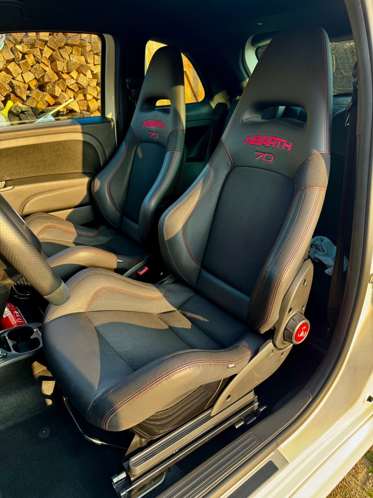 Abarth 595 Competizione Esseesse - Sabelt Carbon - Akra, Voorwielaandrijving, 4 cilinders, Wit, 1368 cc