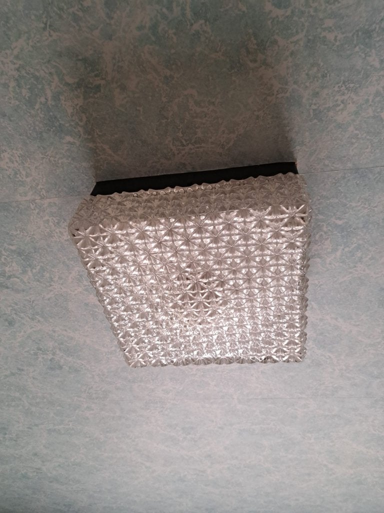 Vintage glazen lamp, Antiek en Kunst, Ophalen