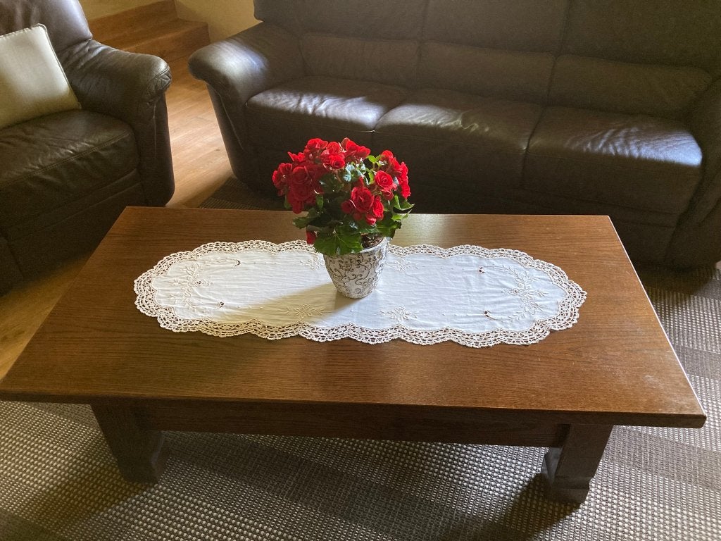SALONTAFEL (MOET DRINGEND WEG), Ophalen, Gebruikt, 100 tot 150 cm, Eikenhout
