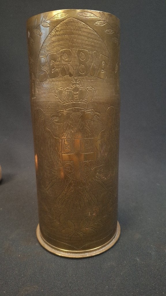 WO1 Franse 65 mm Bergkanone huls LEEG, Verzamelen, Ophalen of Verzenden