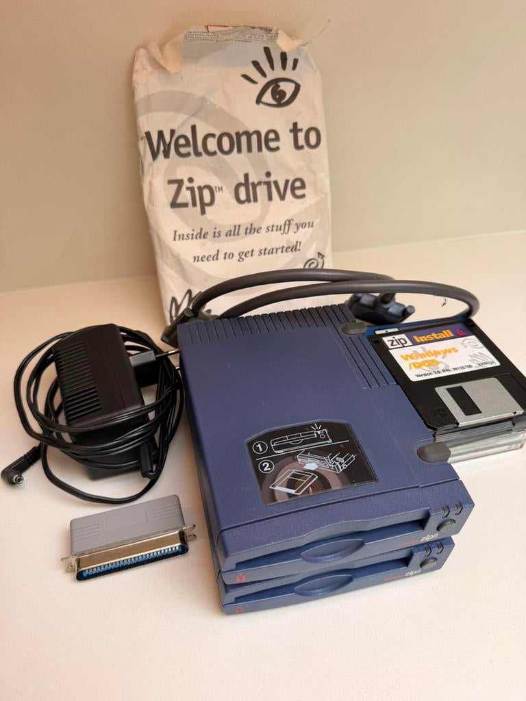 Iomega Zip Drive met toebehoren, Informatique & Logiciels, Enlèvement ou Envoi, Externe, Autre, MacOS