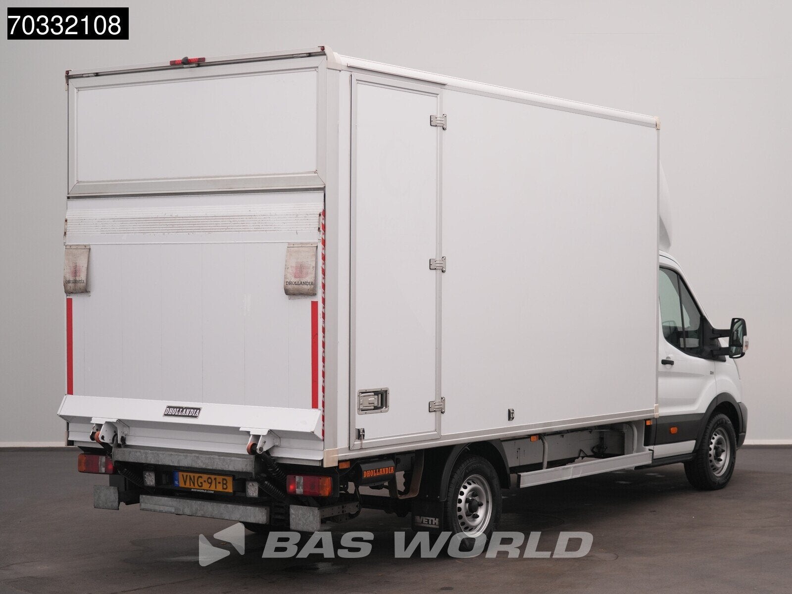 Ford Transit 130pk D'Hollandia Laadklep Zijdeur Bakwagen Air, Auto's, Bestelwagens en Lichte vracht, 2680 kg, Stof, 4 cilinders