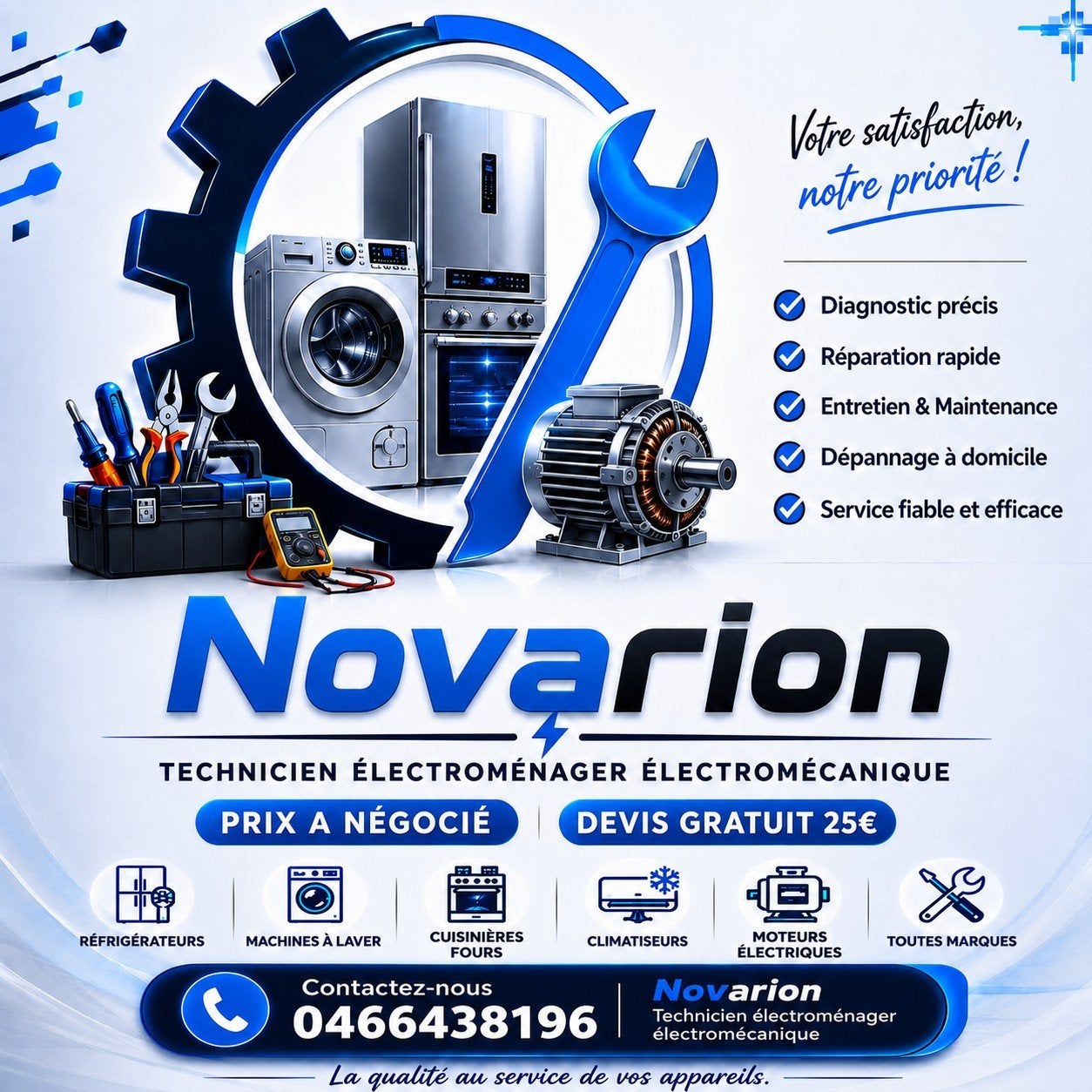 Réparation et maintenance électroménager électromécanique