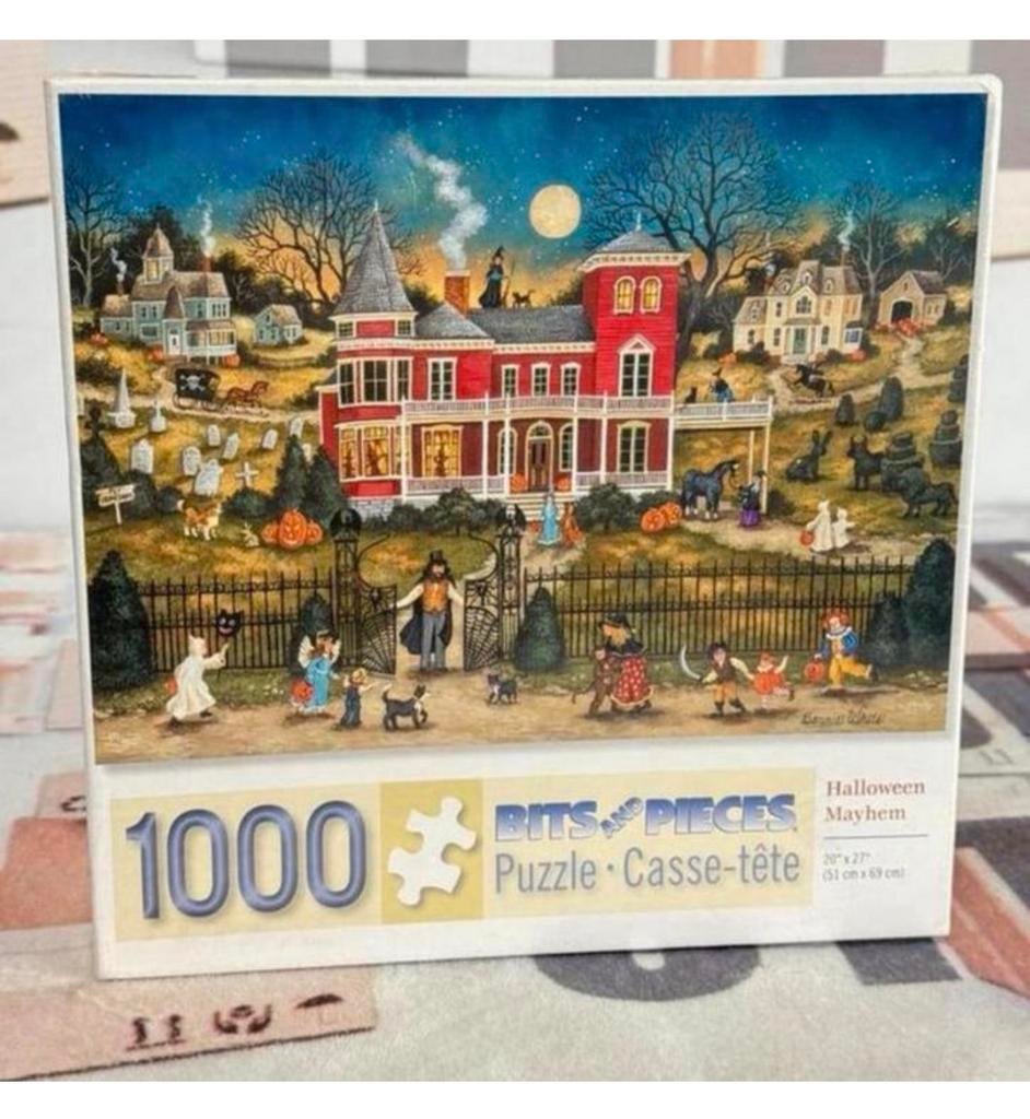 Puzzle de 1000 pièces Halloween Mayhem Bonny White puzzel, Hobby & Loisirs créatifs, Enlèvement ou Envoi, 500 à 1500 pièces, Neuf