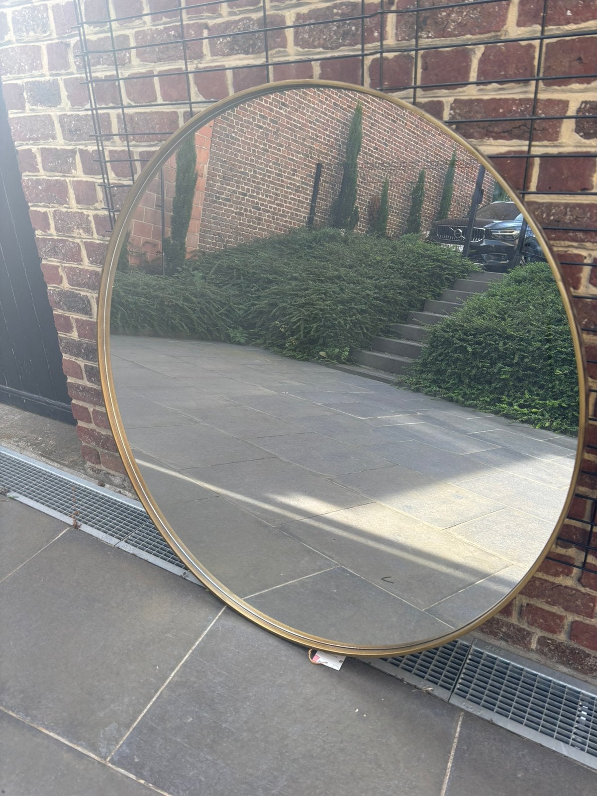 Ronde spiegel, Huis en Inrichting, Ophalen, 100 tot 150 cm, Rond, Zo goed als nieuw