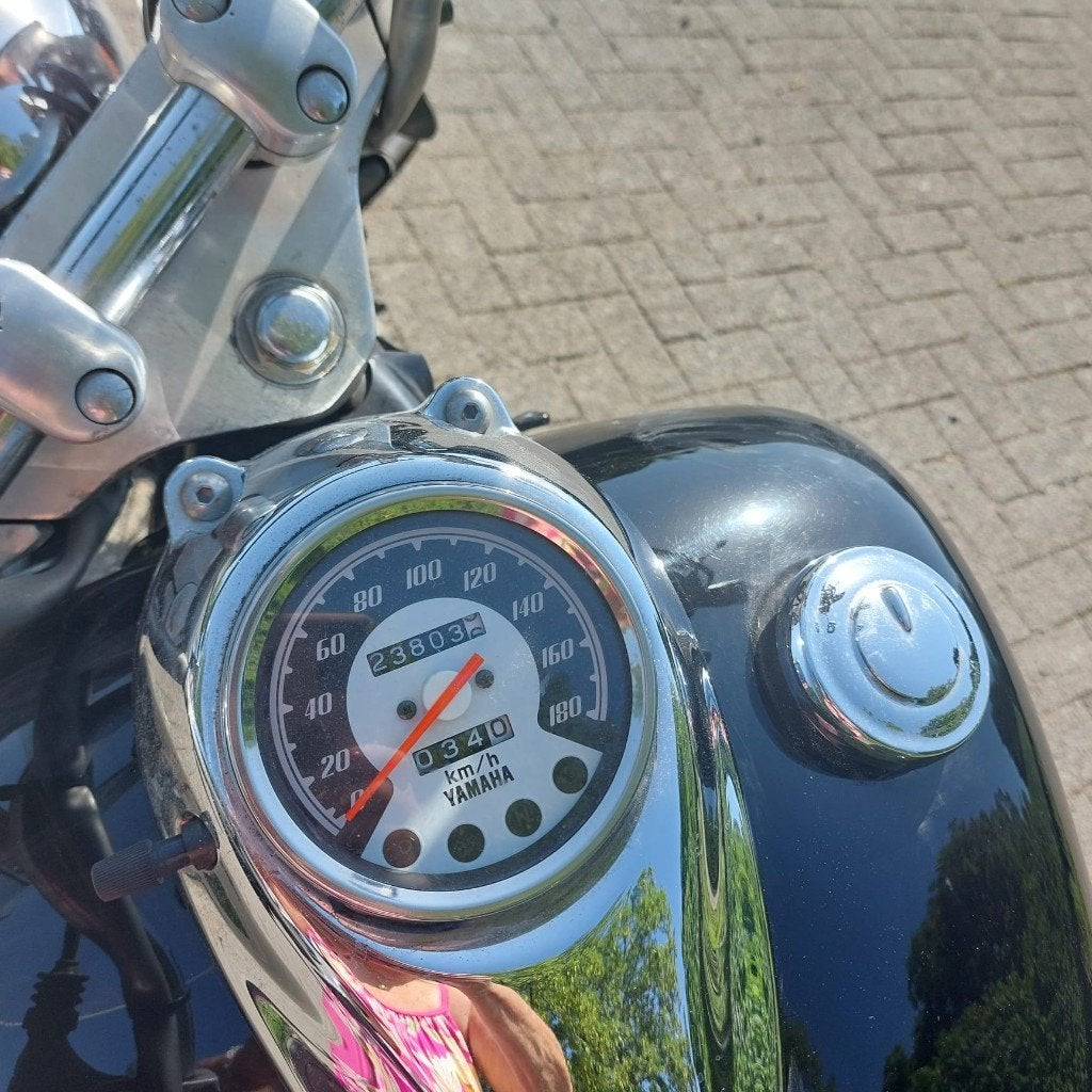 Yamaha XVW Dragstar 650 zwart, Permis Moto A, Occasion, Chopper, 2 cylindres