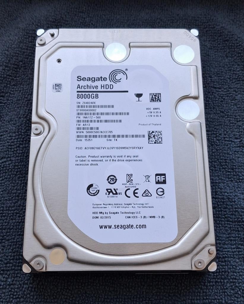 Seagate 8tb als nieuw, Computers en Software, Harde schijven, Ophalen
