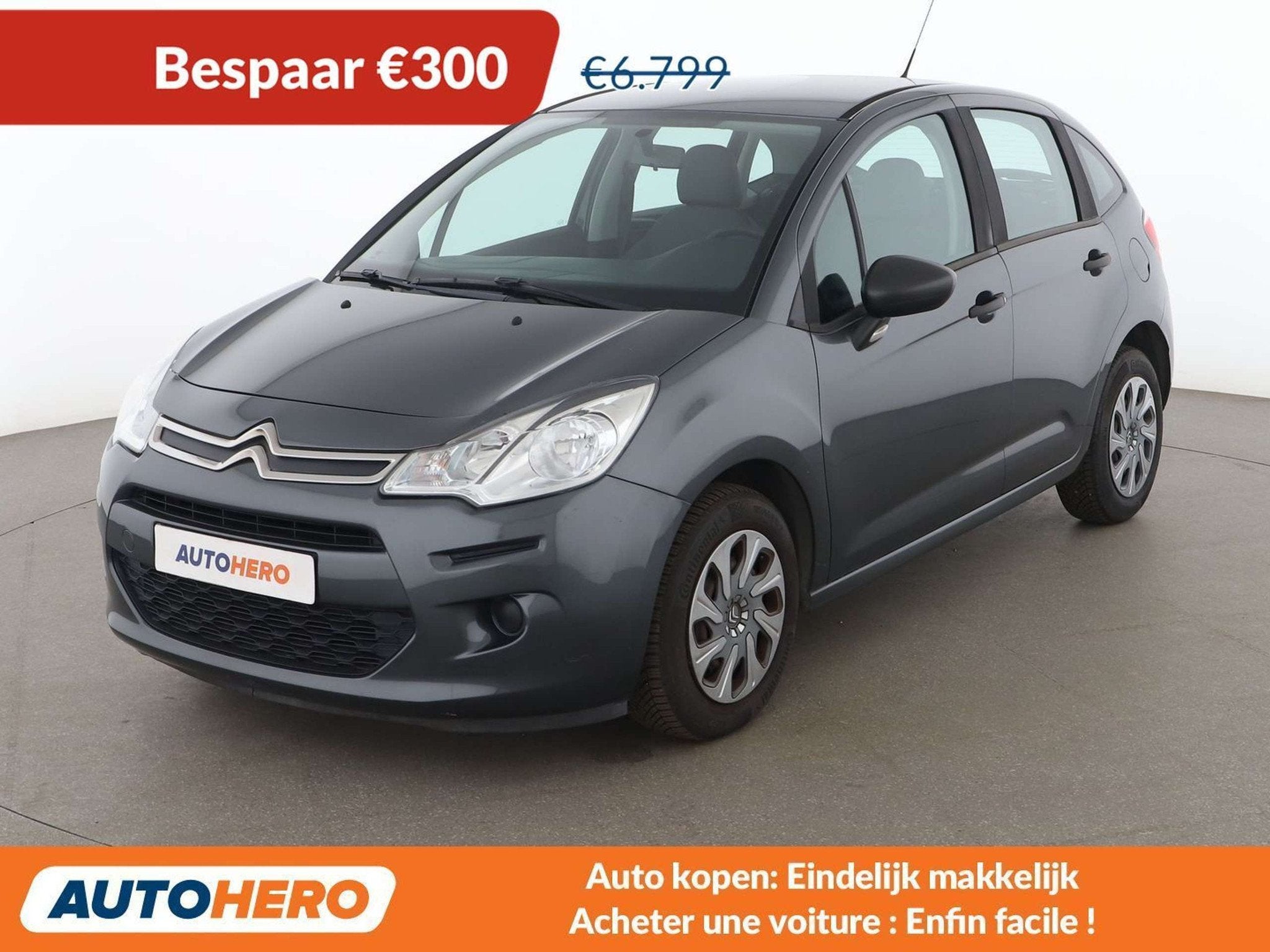 Citroën C3 1.0 VTi Attraction, Autos, Argent ou Gris, Achat, Boîte manuelle, Noir