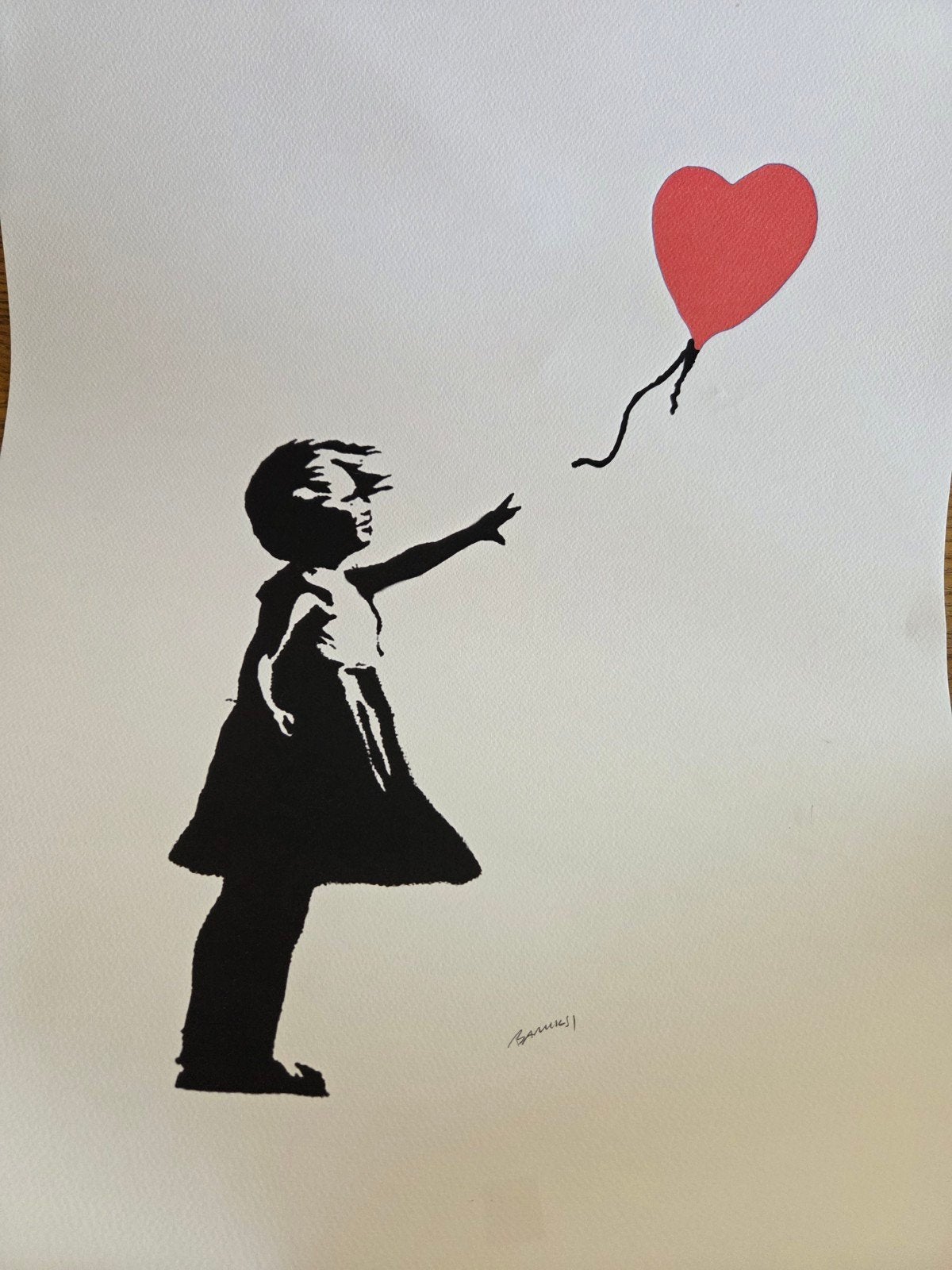 Banksy Balloon.Girl, Numéroté, Enlèvement ou Envoi