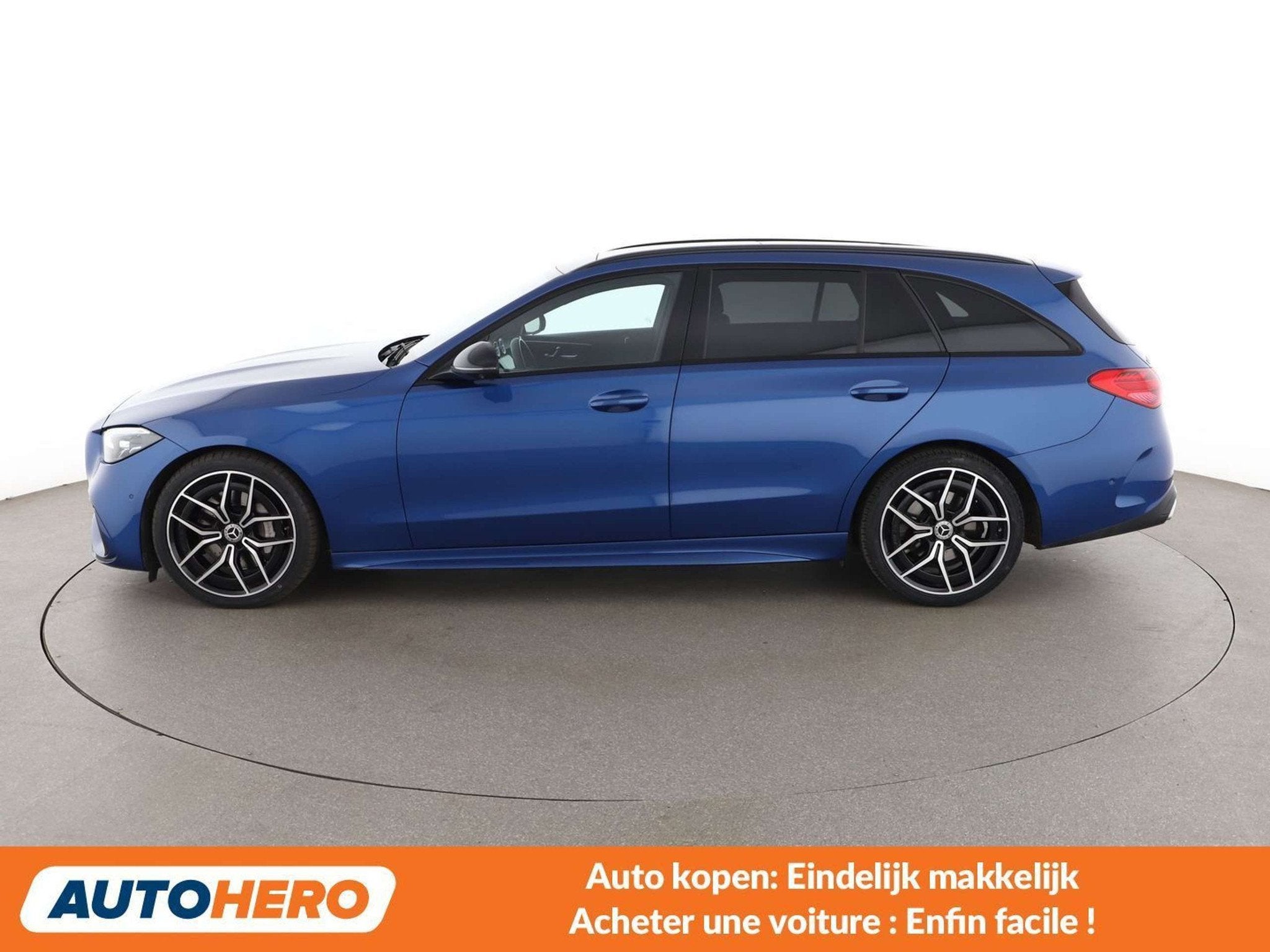 Mercedes-Benz C-Klasse 220 C 200 d Mild-Hybrid T AMG Line, Auto's, Achterwielaandrijving, Gebruikt, Blauw, 137 kW